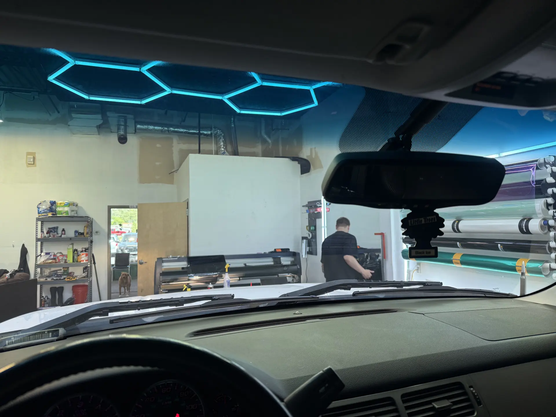 Before and after windshield chip repair in Snowmass, CO
