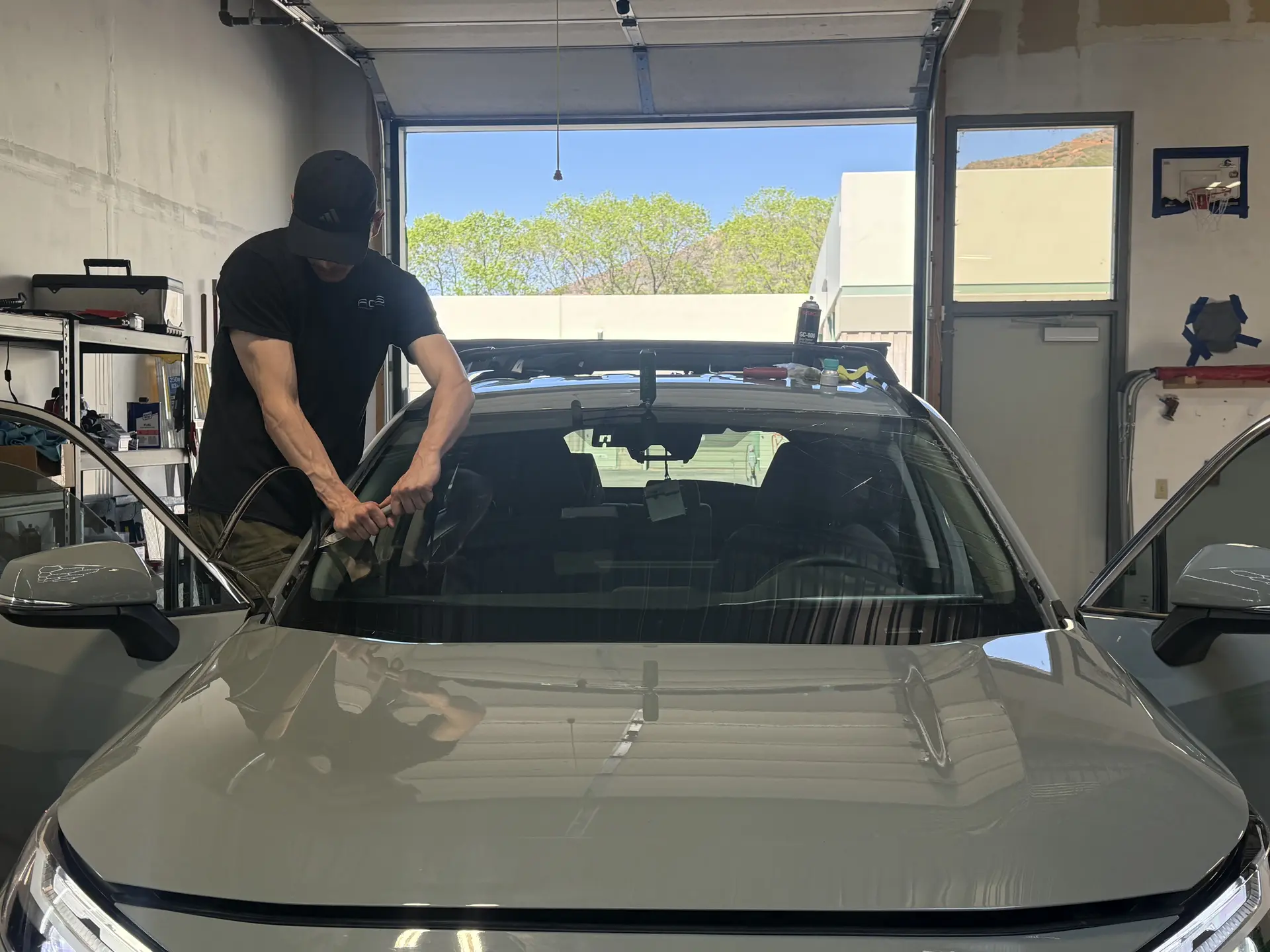 ACS technician replacing auto glass in Glenwood Springs, CO
